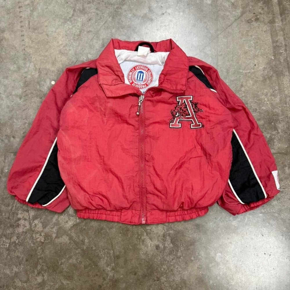 Kids‎ Vintage Arkansas Razorbacks Full Zip Windbreaker Size 4